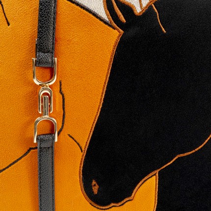 Cushion duo horse orange Kare Design