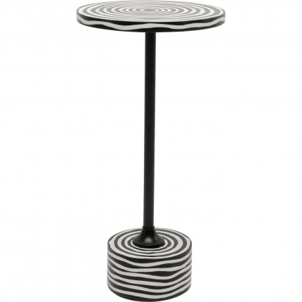 Side Table Domero Swirl Ø25cm black Kare Design