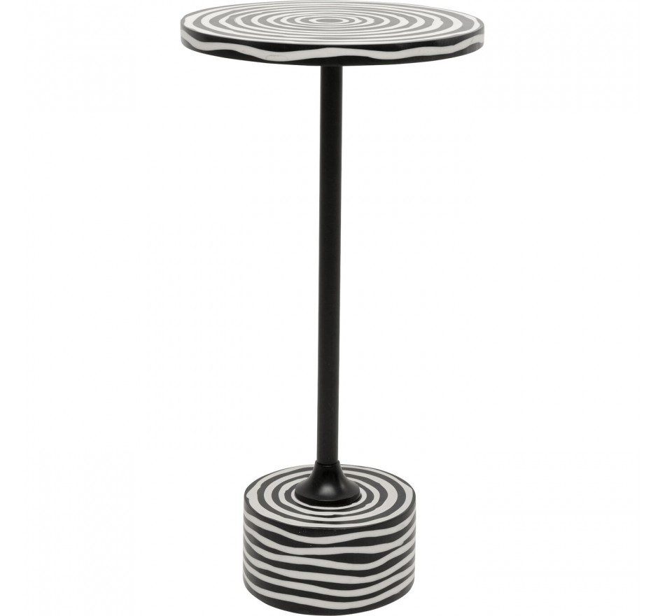 Table d'appoint Domero Swirl 25cm noire Kare Design