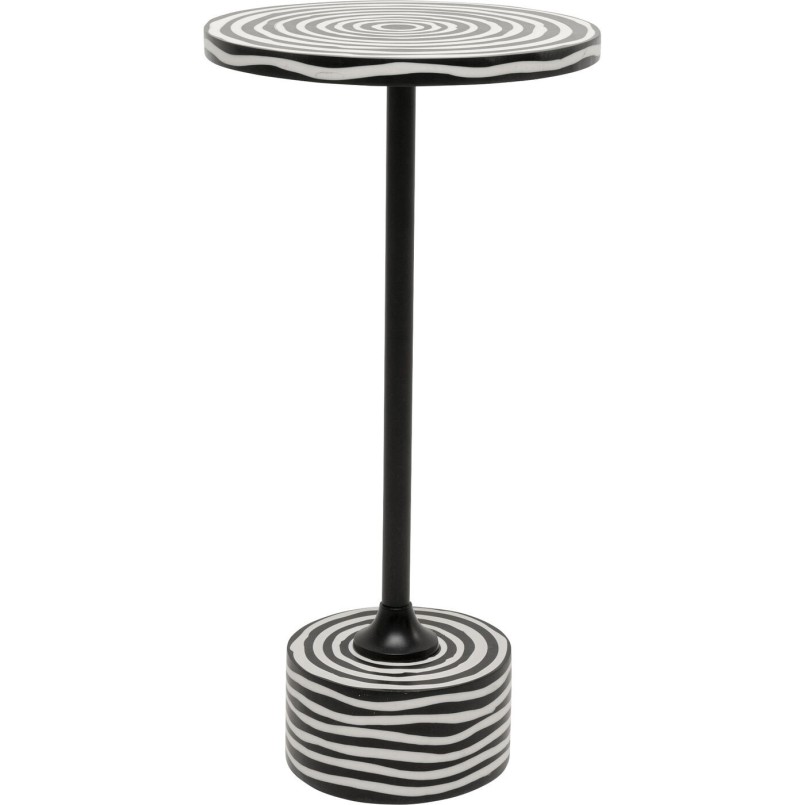 Table d appoint Domero Swirl Noir Ø25cm