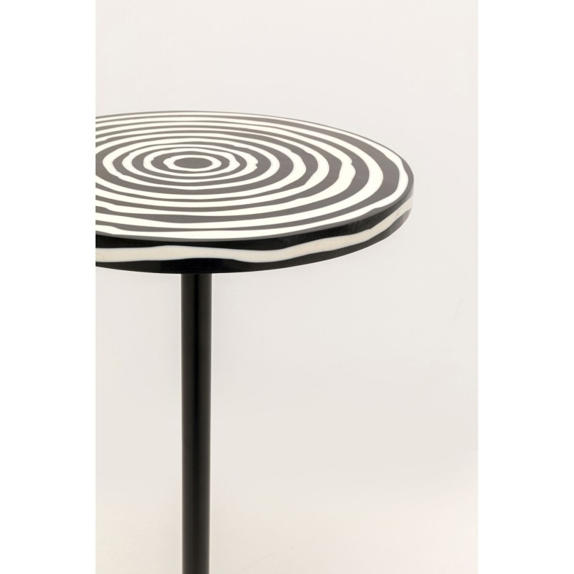 Table d appoint Domero Swirl Noir Ø25cm