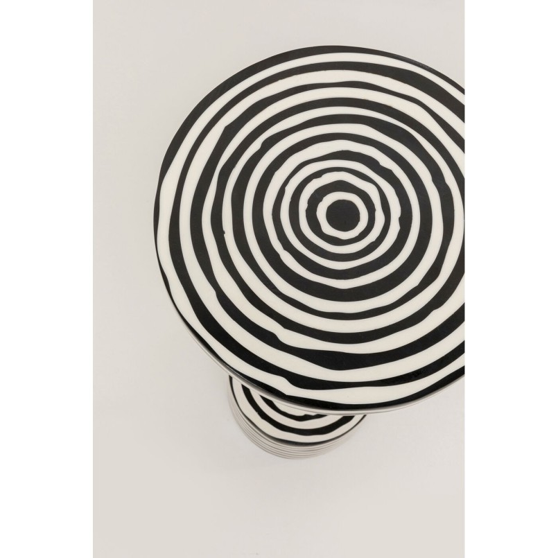 Table d appoint Domero Swirl Noir Ø25cm