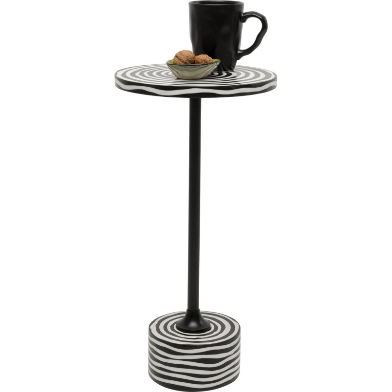 Table d appoint Domero Swirl Noir Ø25cm