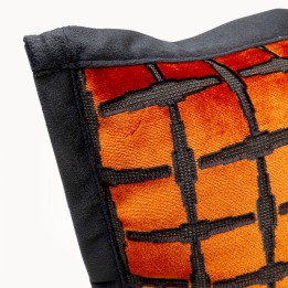 Coussin orange et noir - Jaqui - Kare Design
