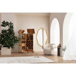 Miroir mural Octagon or 90x150cm