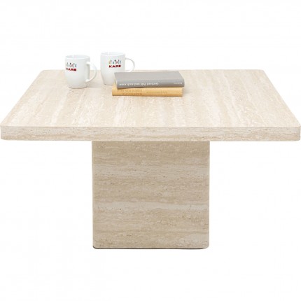 Table basse Travertino 80x80cm Kare Design