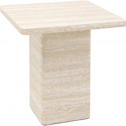 Table d'appoint Travertino 50x50cm Kare Design