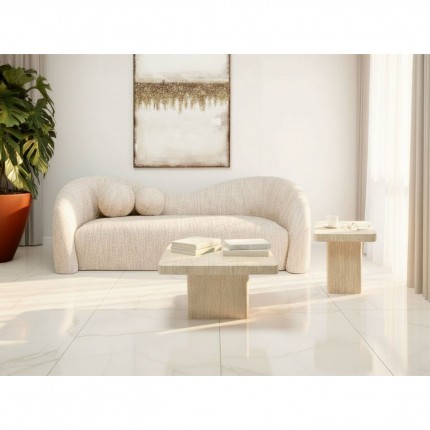 Table d'appoint Travertino 50x50cm Kare Design