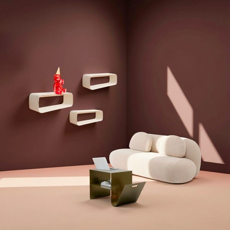 Étagère murale crème en acier - Lounge - Kare Design
