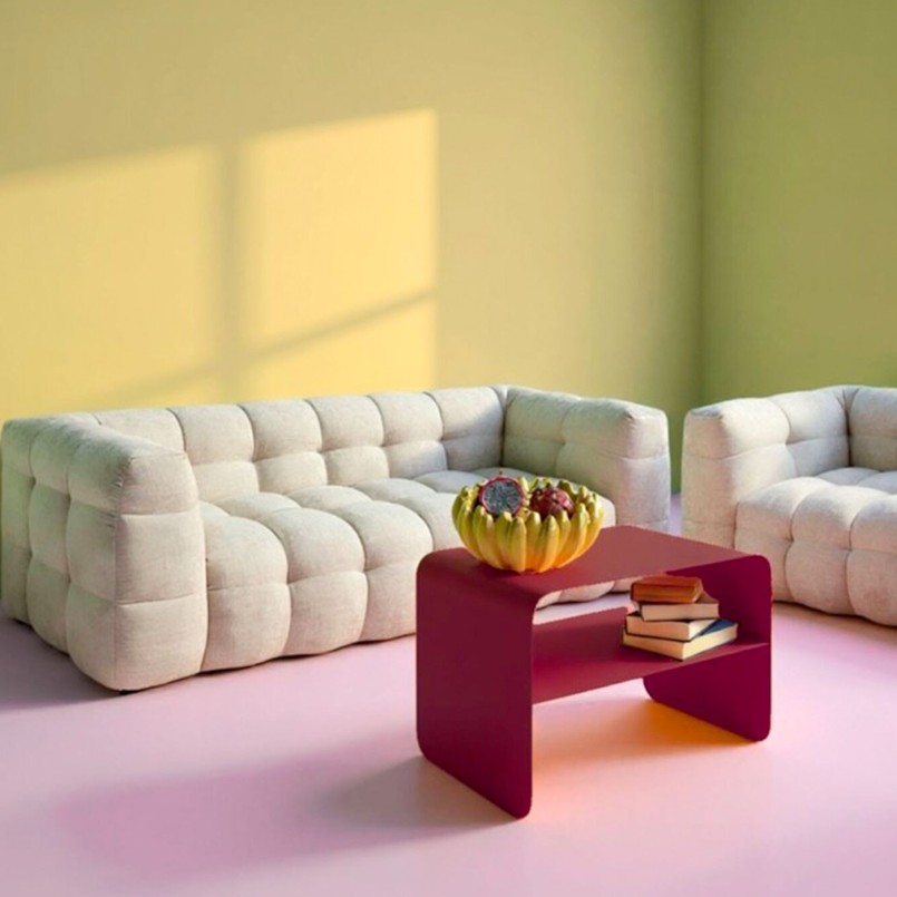 Table basse violette en acier - Lounge - Kare Design