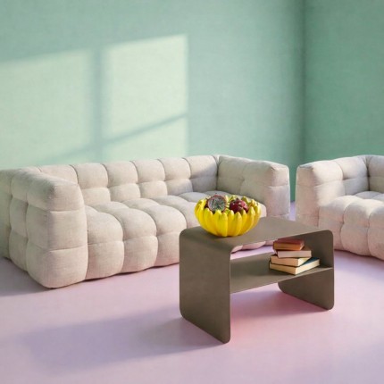 Table basse Lounge 58x37cm taupe Kare Design