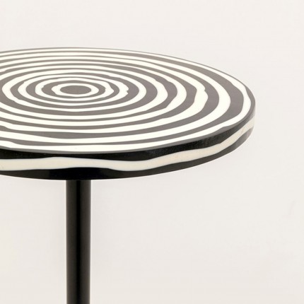 Table d'appoint Domero Swirl 25cm noire Kare Design