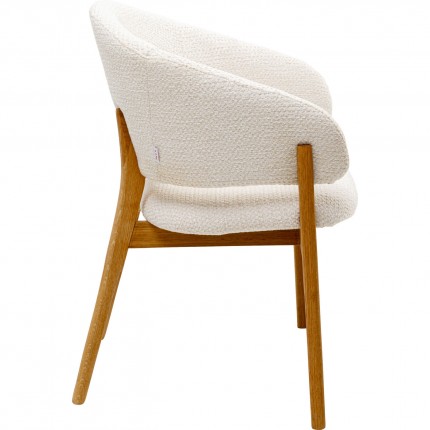 Chaise avec accoudoirs August crème Kare Design