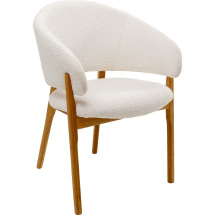 Chair with armrests August cream Kare Design