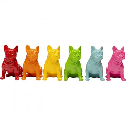 Deco sitting dogs multicolored (6/Set) Kare Design