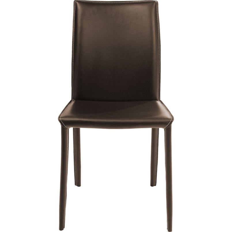 Chaise cuir marron - Milano - Kare Design
