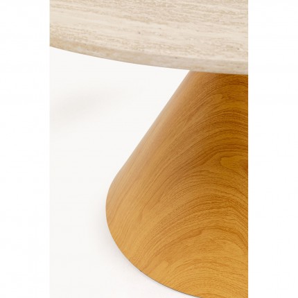 Table Cono Travertino Ø120cm oak Kare Design