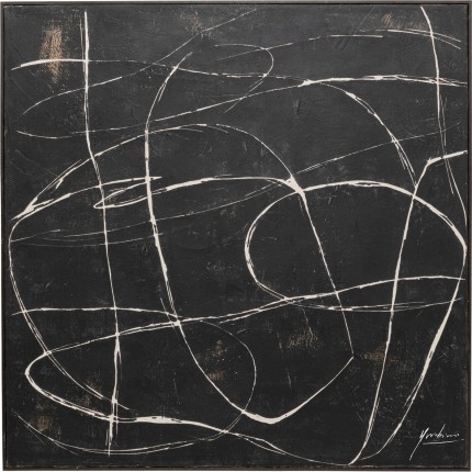 Tableau Sketch 120x120cm noir Kare Design
