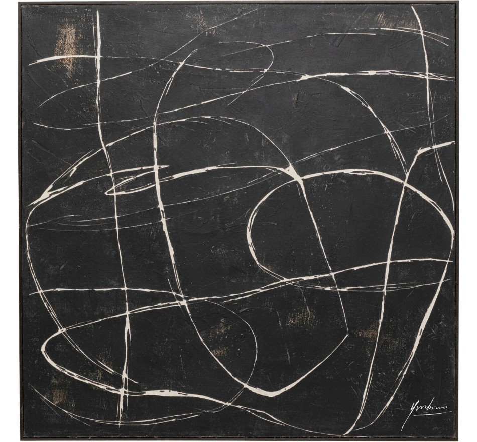 Canvas Picture 120x120cm black Kare Design