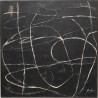 Tableau sur toile Sketch noir 120x120cm