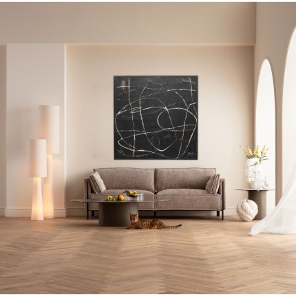 Tableau Sketch 120x120cm noir Kare Design
