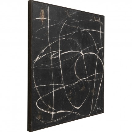 Canvas Picture 120x120cm black Kare Design