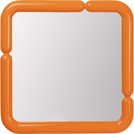 Miroir mural Eliano orange 90x90cm
