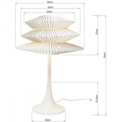 Table Lamp Facile Tre 71cm Kare Design