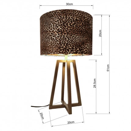 Table Lamp Wildlife 51cm Kare Design