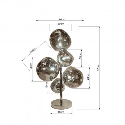 Table Lamp Burbuja 65cm chrome Kare Design