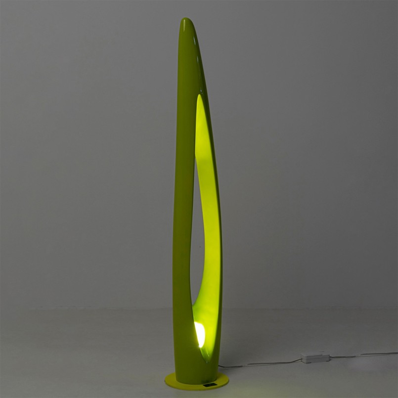 Lampadaire design vert - Flow Flame - Kare Design