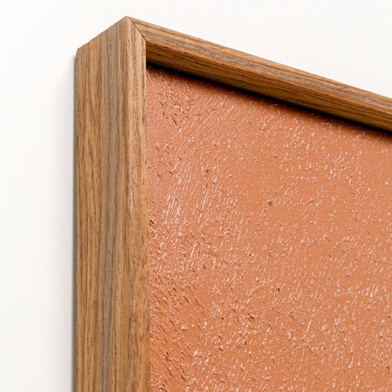 Toile encadrée marron éléments en relief - Art Row - Kare Design