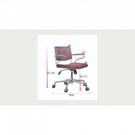 Swivel Office Chair Dottore grey Kare Design