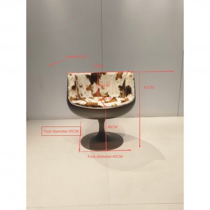 Fauteuil pivotant Club vache Kare Design