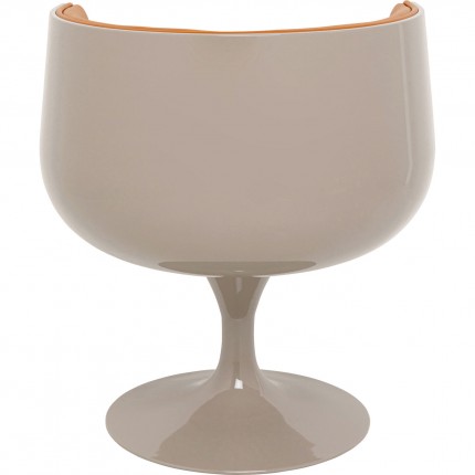 Fauteuil pivotant Club orange Kare Design