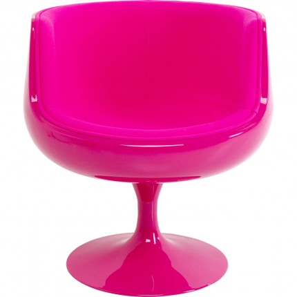 Fauteuil pivotant Club rose Kare Design