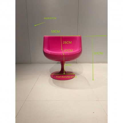 Swivel Armchair Club pink Kare Design