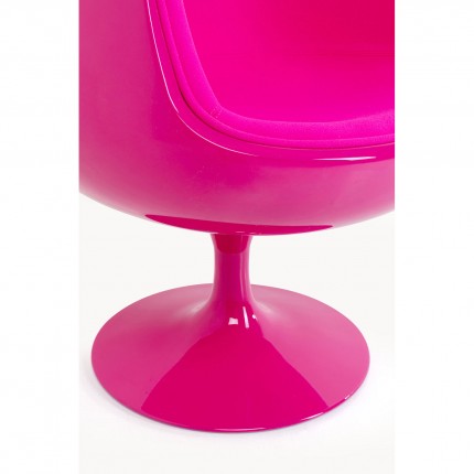 Fauteuil pivotant Club rose Kare Design