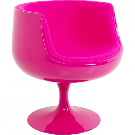 Fauteuil pivotant Club rose Kare Design