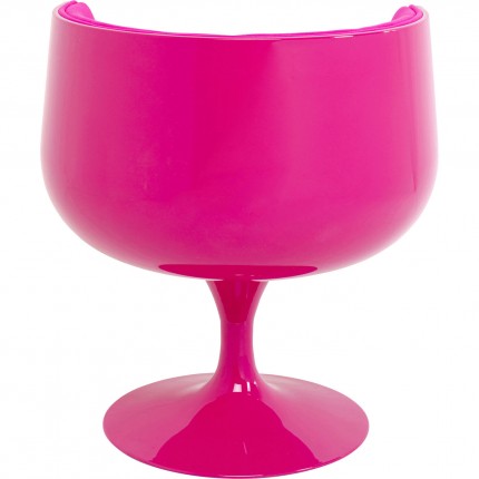 Fauteuil pivotant Club rose Kare Design
