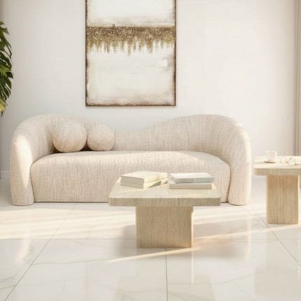 Table basse Travertino 80x80cm Kare Design