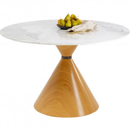 Table Cono 120cm céramique chêne Kare Design