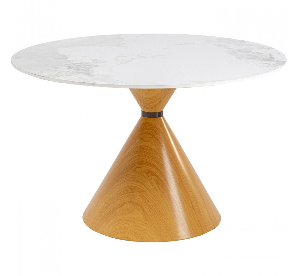 Table Cono Ø120cm ceramic oak Kare Design