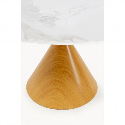 Table Cono 120cm céramique chêne Kare Design