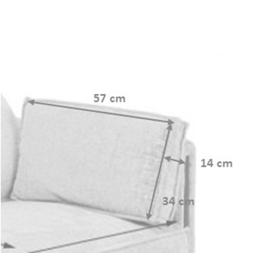 Canapé 3 places en tissu beige - Victor - Kare Design