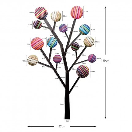 Wall Coat Rack Bubble Tree 111cm Kare Design