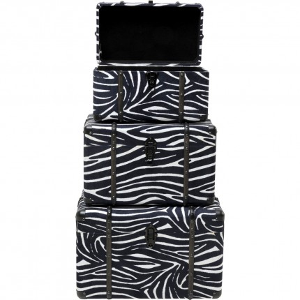 Coffres Wild Animal zèbre set de 3 Kare Design