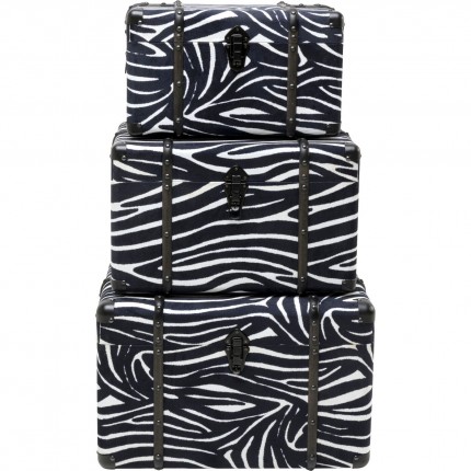 Coffres Wild Animal zèbre set de 3 Kare Design