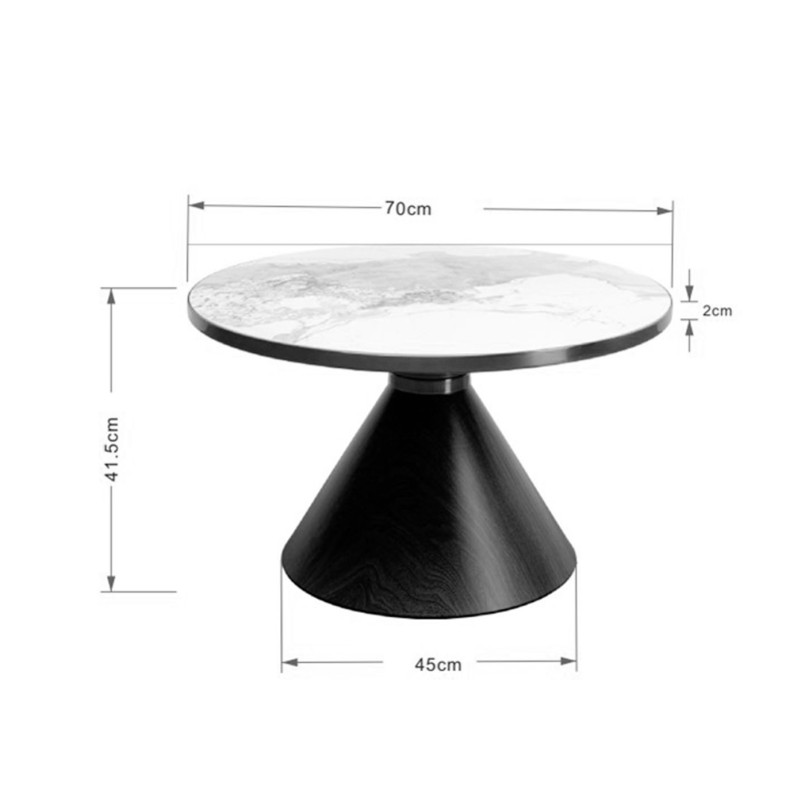 Table basse ronde en noyer - Cono - Kare Design