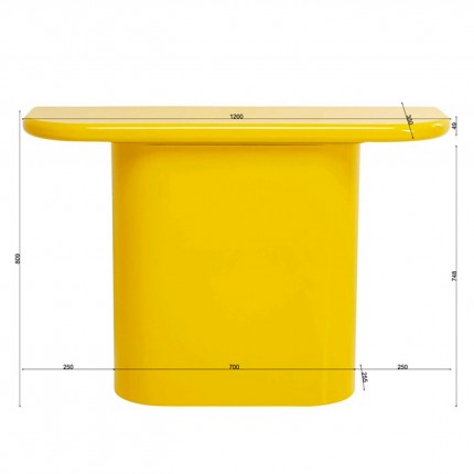 Console Eliano 120x35cm yellow Kare Design